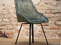 4x eetkamerstoel dean zonder arm - draaibaar - adore licht blauw / light blue - afbeelding 1 van  4