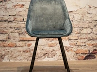 4x eetkamerstoel dean zonder arm - draaibaar - adore licht blauw / light blue - afbeelding 2 van  4