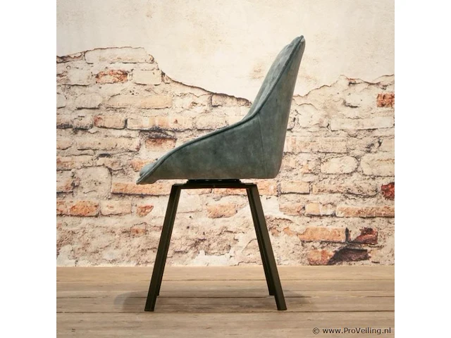 4x eetkamerstoel dean zonder arm - draaibaar - adore licht blauw / light blue - afbeelding 3 van  4