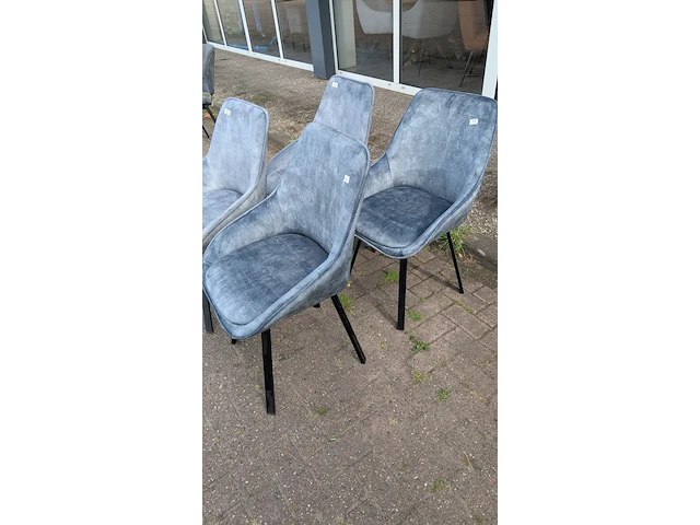 4x eetkamerstoel don adore light blue, zazuhome - afbeelding 2 van  6