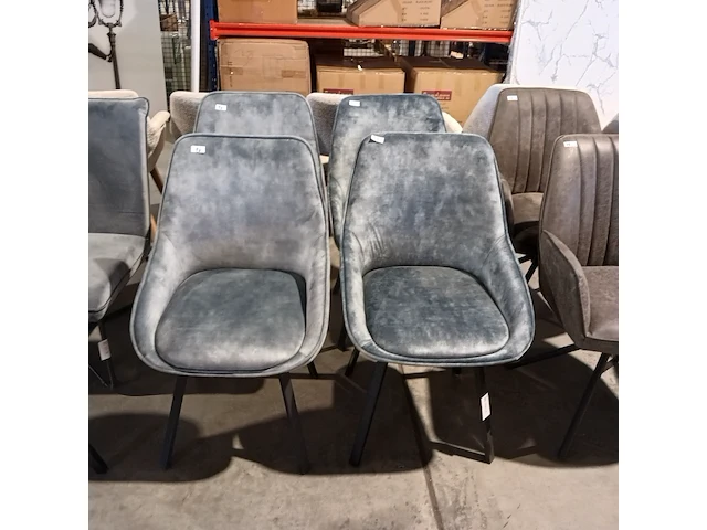 4x eetkamerstoel don adore light blue, zazuhome - afbeelding 5 van  6