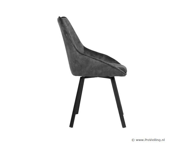 4x eetkamerstoel don zonder arm - draaibaar - adore donkergrijs / dark grey - afbeelding 2 van  5