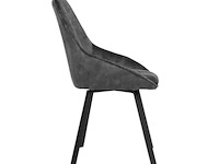 4x eetkamerstoel don zonder arm - draaibaar - adore donkergrijs / dark grey - afbeelding 2 van  5