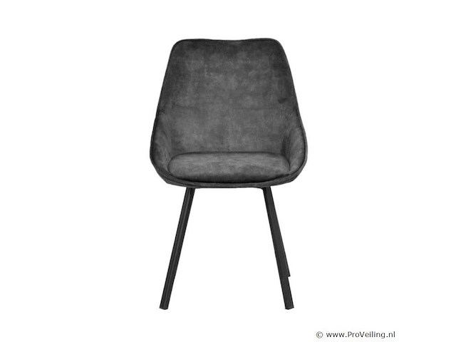 4x eetkamerstoel don zonder arm - draaibaar - adore donkergrijs / dark grey - afbeelding 4 van  5