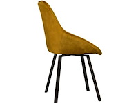 4x eetkamerstoel don zonder arm - draaibaar - adore goud / geel - afbeelding 2 van  4