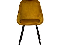 4x eetkamerstoel don zonder arm - draaibaar - adore goud / geel - afbeelding 3 van  4