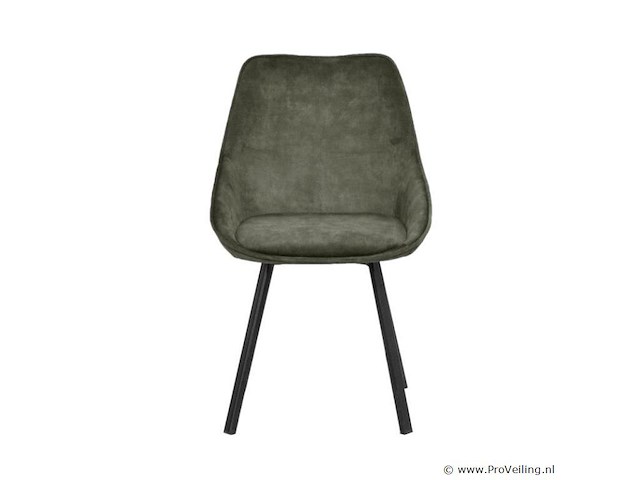 4x eetkamerstoel don zonder arm - draaibaar - adore groen - afbeelding 3 van  5