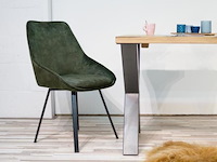 4x eetkamerstoel don zonder arm - draaibaar - adore groen - afbeelding 5 van  5