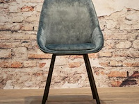 4x eetkamerstoel don zonder arm - draaibaar - adore licht blauw / light blue - afbeelding 2 van  4