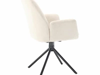 4x eetkamerstoel donny met arm - draaibaar - touch ivory 02 - afbeelding 4 van  5