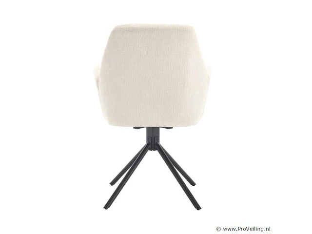 4x eetkamerstoel donny met arm - draaibaar - touch ivory 02 - afbeelding 5 van  5