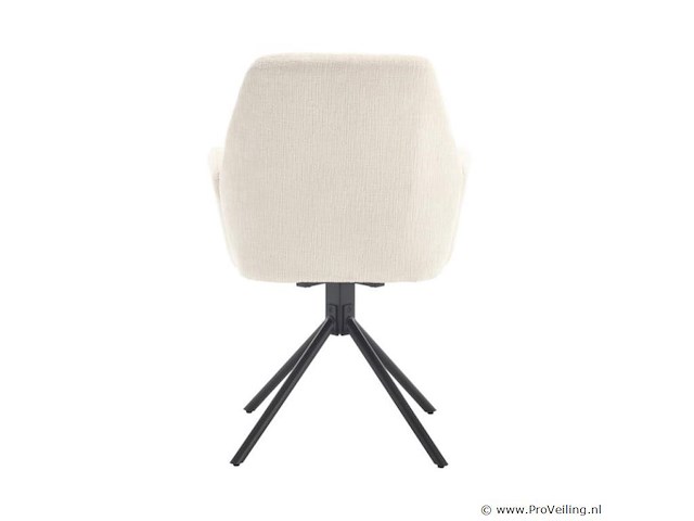4x eetkamerstoel donny met arm - draaibaar - touch ivory 02 - afbeelding 5 van  5