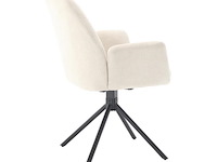 4x eetkamerstoel donny met arm - draaibaar - touch ivory 02 - afbeelding 4 van  5