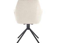 4x eetkamerstoel donny met arm - draaibaar - touch ivory 02 - afbeelding 5 van  5