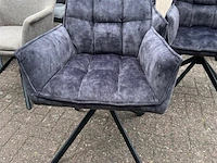 4x eetkamerstoel dynasty adore velvet, zazuhome, donkergrijs / antraciet - afbeelding 2 van  6