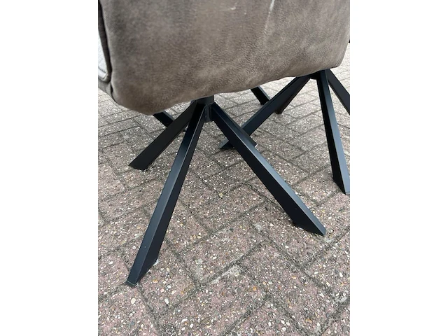 4x eetkamerstoel dynasty microvezel, zazuhome, donkergrijs / antraciet - afbeelding 4 van  6