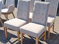 4x eetkamerstoel linnen, zazuhome, "riviera maison", beige - afbeelding 1 van  4