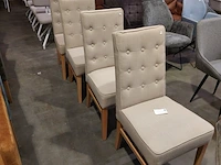 4x eetkamerstoel linnen, zazuhome, "riviera maison", beige - afbeelding 2 van  4