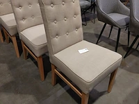 4x eetkamerstoel linnen, zazuhome, "riviera maison", beige - afbeelding 3 van  4