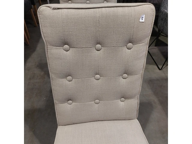 4x eetkamerstoel linnen, zazuhome, "riviera maison", beige - afbeelding 4 van  4