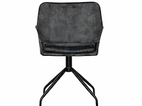 4x eetkamerstoel maestro met arm - draaibaar - adore donker grijs / dark grey - afbeelding 4 van  4