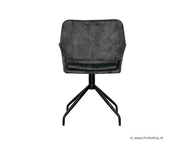 4x eetkamerstoel maestro met arm - draaibaar - adore donker grijs / dark grey - afbeelding 4 van  4