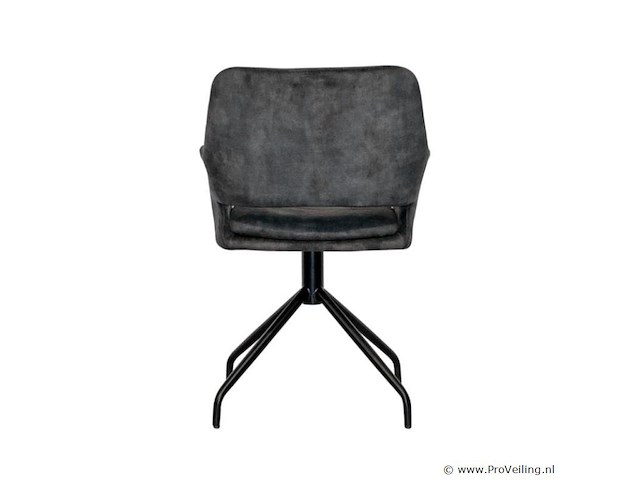 4x eetkamerstoel maestro met arm - draaibaar - adore donker grijs / dark grey - afbeelding 4 van  4