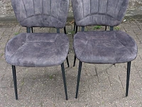4x eetkamerstoel nolah adore, zazuhome, donkergrijs / antraciet - afbeelding 1 van  6
