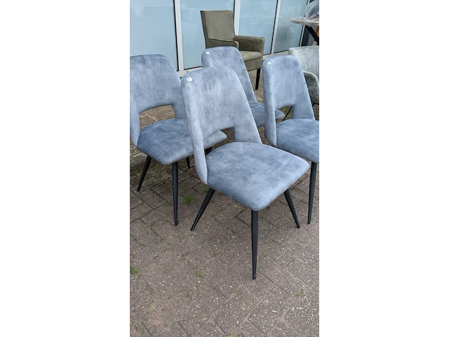 4x eetkamerstoel pablo adore blue, zazuhome - afbeelding 2 van  5