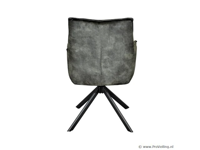 4x eetkamerstoel prego met arm - draaibaar - adore groen / dark green - afbeelding 4 van  4