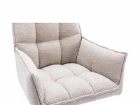 4x eetkamerstoel prego met arm - draaibaar - alpine 01 beige - boucle stof - afbeelding 3 van  3