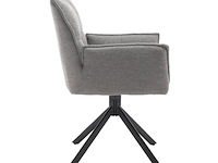 4x eetkamerstoel prego met arm - draaibaar - alpine 149 grijs - boucle stof - afbeelding 3 van  3