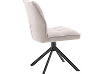 4x eetkamerstoel prego zonder arm - draaibaar - alpine 01 beige - boucle stof - afbeelding 3 van  5