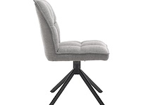 4x eetkamerstoel prego zonder arm - draaibaar - alpine 149 grijs - boucle stof - afbeelding 3 van  4