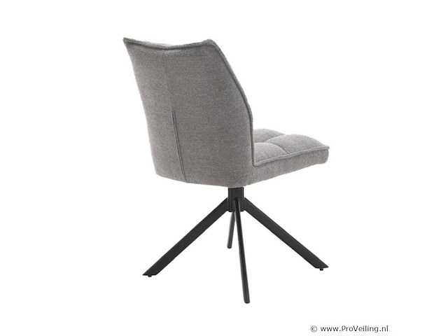 4x eetkamerstoel prego zonder arm - draaibaar - alpine 149 grijs - boucle stof - afbeelding 4 van  4
