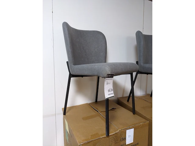 4x eetkamerstoel rv design, ventura- vincent, grijs - afbeelding 1 van  6