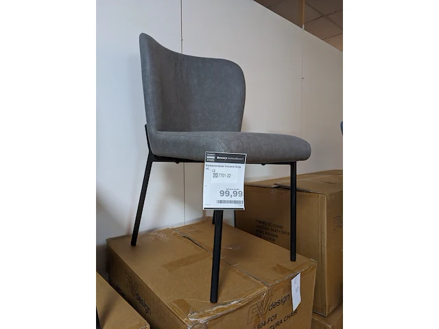 4x eetkamerstoel rv design, ventura- vincent, grijs - afbeelding 1 van  6