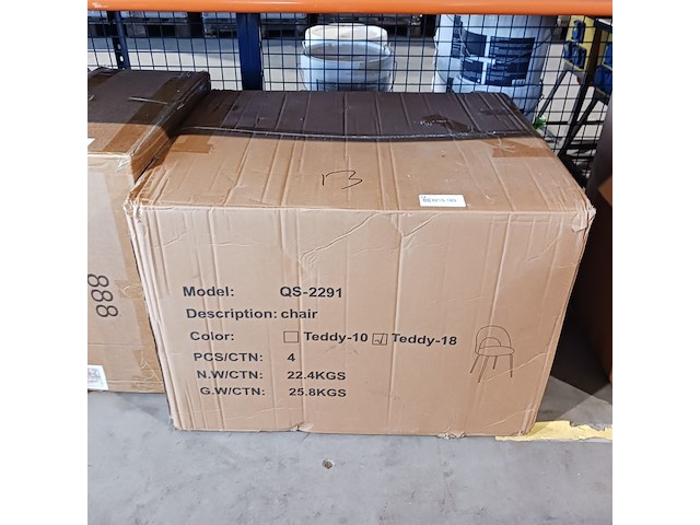 4x eetkamerstoel teddy gold, 2025 - afbeelding 3 van  3