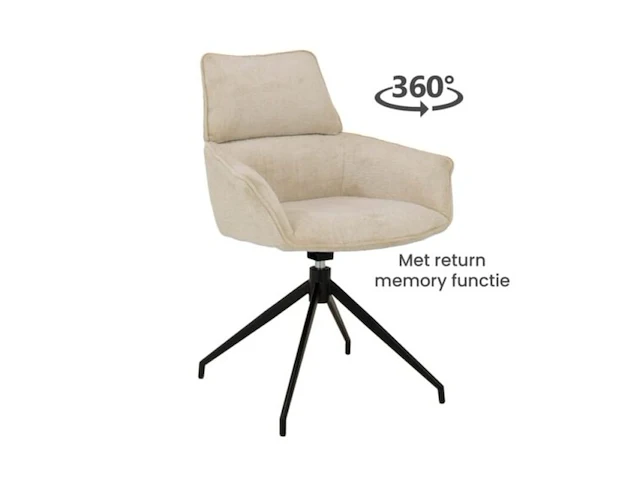 4x eetkamerstoel zazuhome, trente alpine, beige - afbeelding 1 van  6