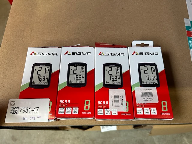 4x fietscomputer sigma, bc 8.0 - afbeelding 1 van  3