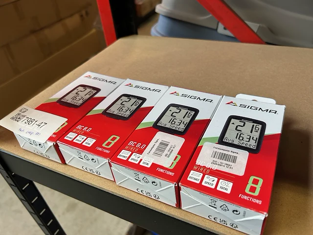 4x fietscomputer sigma, bc 8.0 - afbeelding 2 van  3
