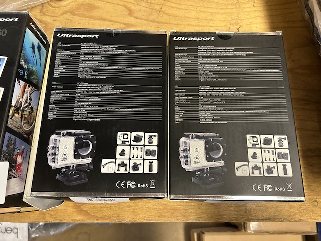 4x full hd action camera met accessoires ultrasport, umovee hd 60 - afbeelding 3 van  4