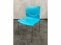 4x gaber slot - nestelbare kantinestoel - blauw - afbeelding 6 van  7
