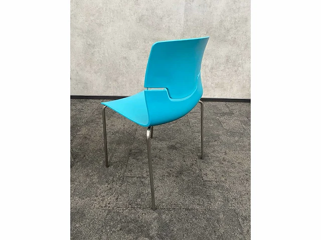 4x gaber slot - nestelbare kantinestoel - blauw - afbeelding 7 van  7