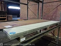 4x gegronde multiplex plaat silverpaint - afbeelding 1 van  5