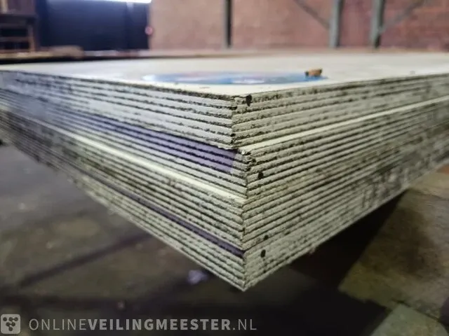4x gegronde multiplex plaat silverpaint - afbeelding 2 van  5