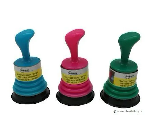 4x gootsteenplopper kunstst. mixed colors - afbeelding 1 van  1