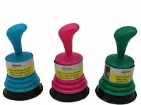 4x gootsteenplopper kunstst. mixed colors - afbeelding 1 van  1