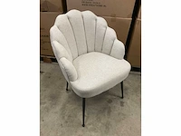 (4x) great home accent zb-5600 - schelpstoel - crème/zwarte poot - afbeelding 2 van  7