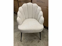(4x) great home accent zb-5600 - schelpstoel - crème/zwarte poot - afbeelding 3 van  7